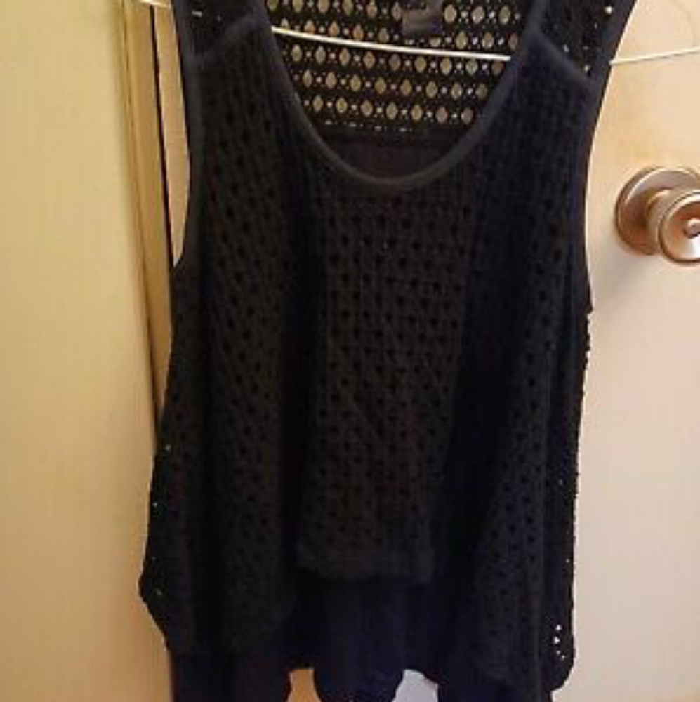 Marc By Marc Jacobs Cut Out Holes Black Top Size XS X-Small